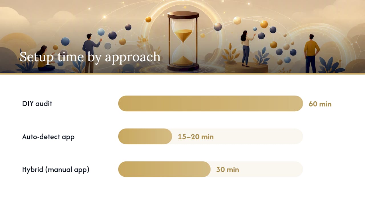 DIY audit or subscription-manager app — which fits your situation? — overview diagram